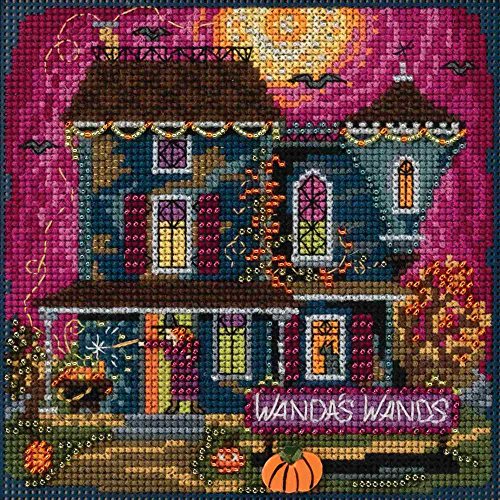 Mill Hill Wandas Wands Beaded Counted Cross Stitch Halloween Kit 2018 Buttons & Beads Autumn MH141822