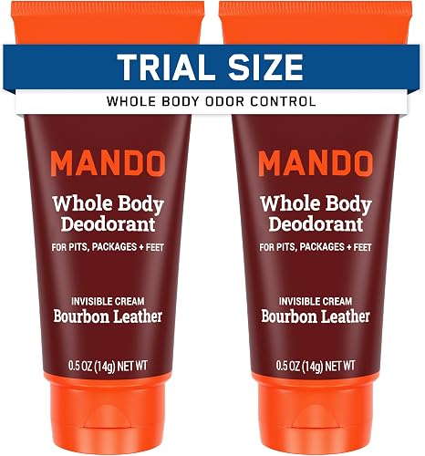Mando Whole Body Deodorant For Men - Invisible Cream - 72 Hour Odor Control - Al