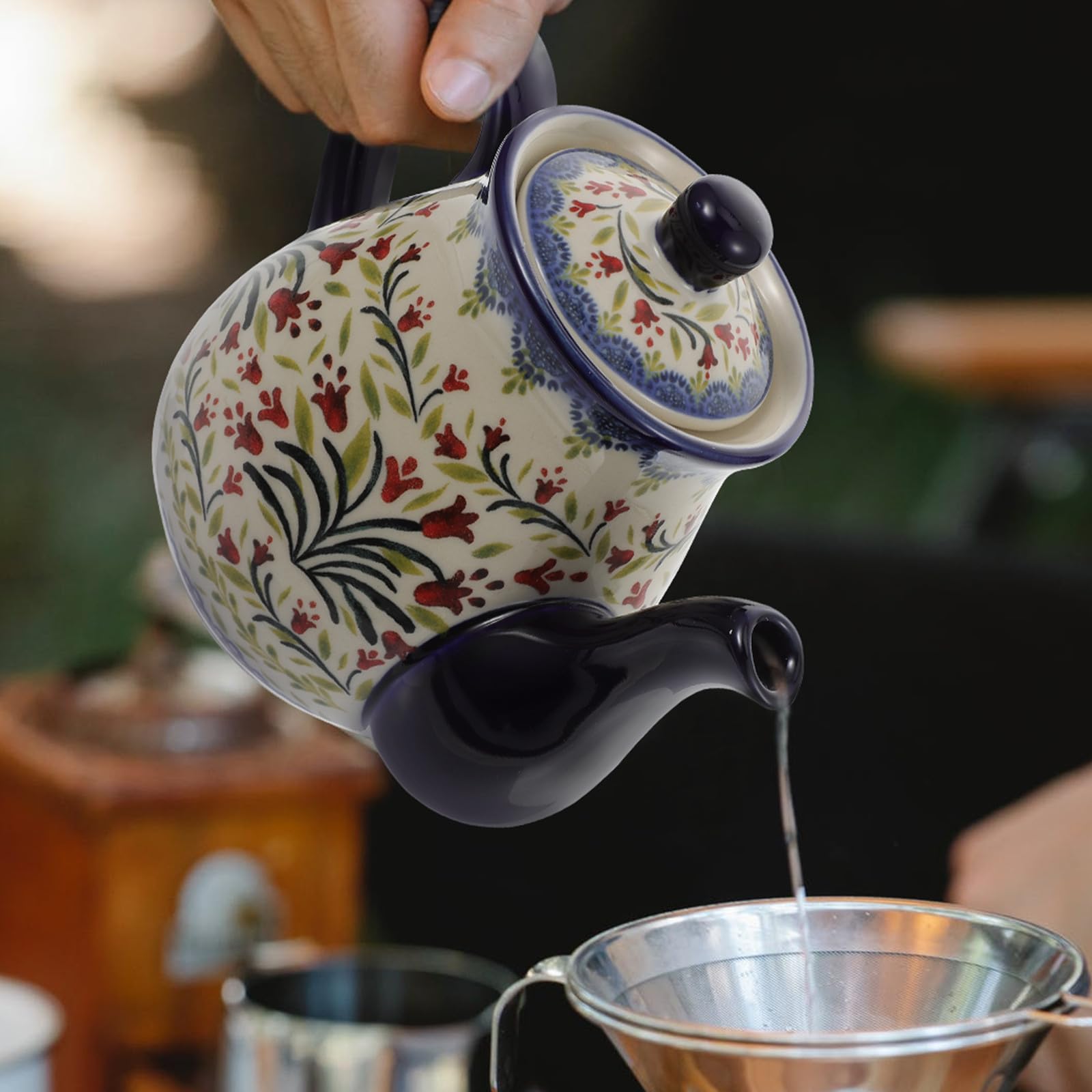 Tetera de Cerámica Práctica Asa Ergonómica para Servir