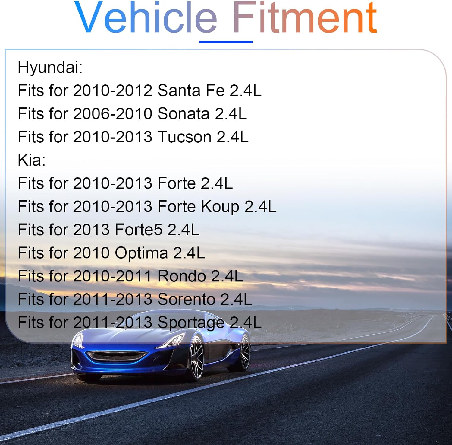 G4KE 2.4L Engine Cylinder Head Gasket Kit Fits for Hyundai Santa Fe 10-12/ Sonata 06-10/ Tucson 10-13, Kia Forte/Rondo/Sorento/Sportage 10-13 2.4L I4 DOHC OE G4KE 20910-2GL02