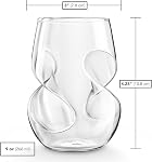 Final Touch Conundrum White Wine Glasses - Set of 4 Stemless Handcrafted Glasses - 9 oz Capacity - Sleek Curves for Comfortable Tasting - Dishwasher Safe (GG5008)