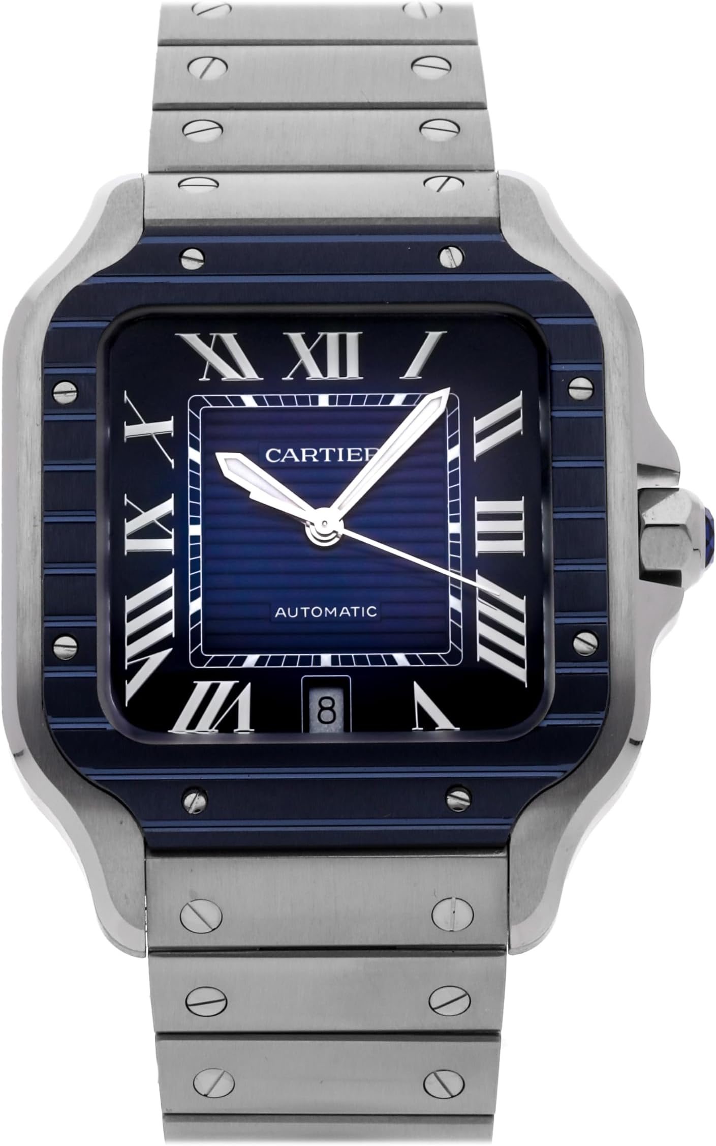 Cartier Pre-Owned Santos De Large Model WSSA0048, silver