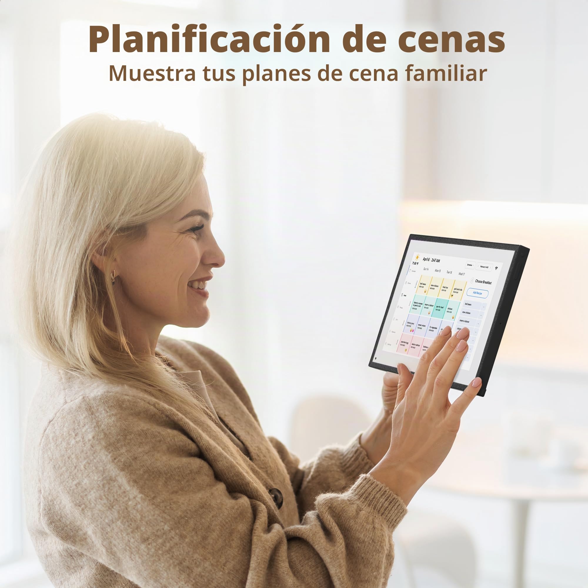 Dragon Touch Calendario Digital de Pared de 10,1 Pulgadas, Planificador de calendario electrónico con 32GB de Memoria, Calendario de Escritorio inteligente con Pantalla táctil, Negro