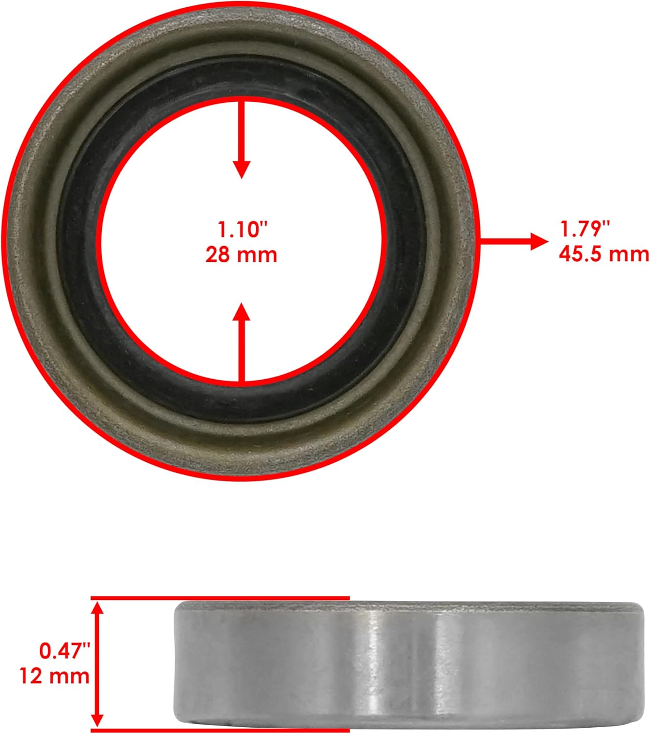 Caltric 43583 1-633959 1-633585 482621 43584 482622 539105524 Front Left & Right Mower Wheel Axle & Bearing Kit Compatible with Scag Cheetah II SCZII 61RD 64V 72V AS30-23CV SCZ48 SCZ52 SCZ61 SCZ72