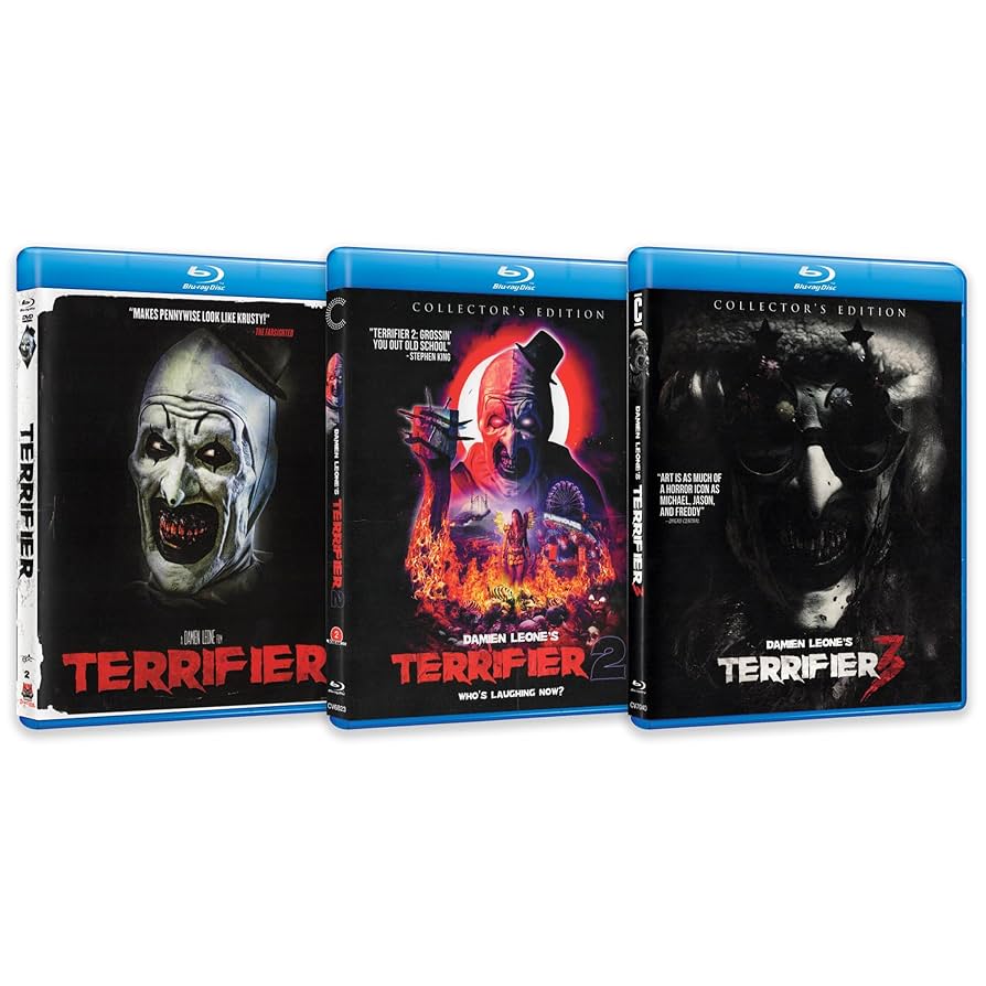 Amazon.com: Damien Leone's Terrifier Trilogy 3 Bluray