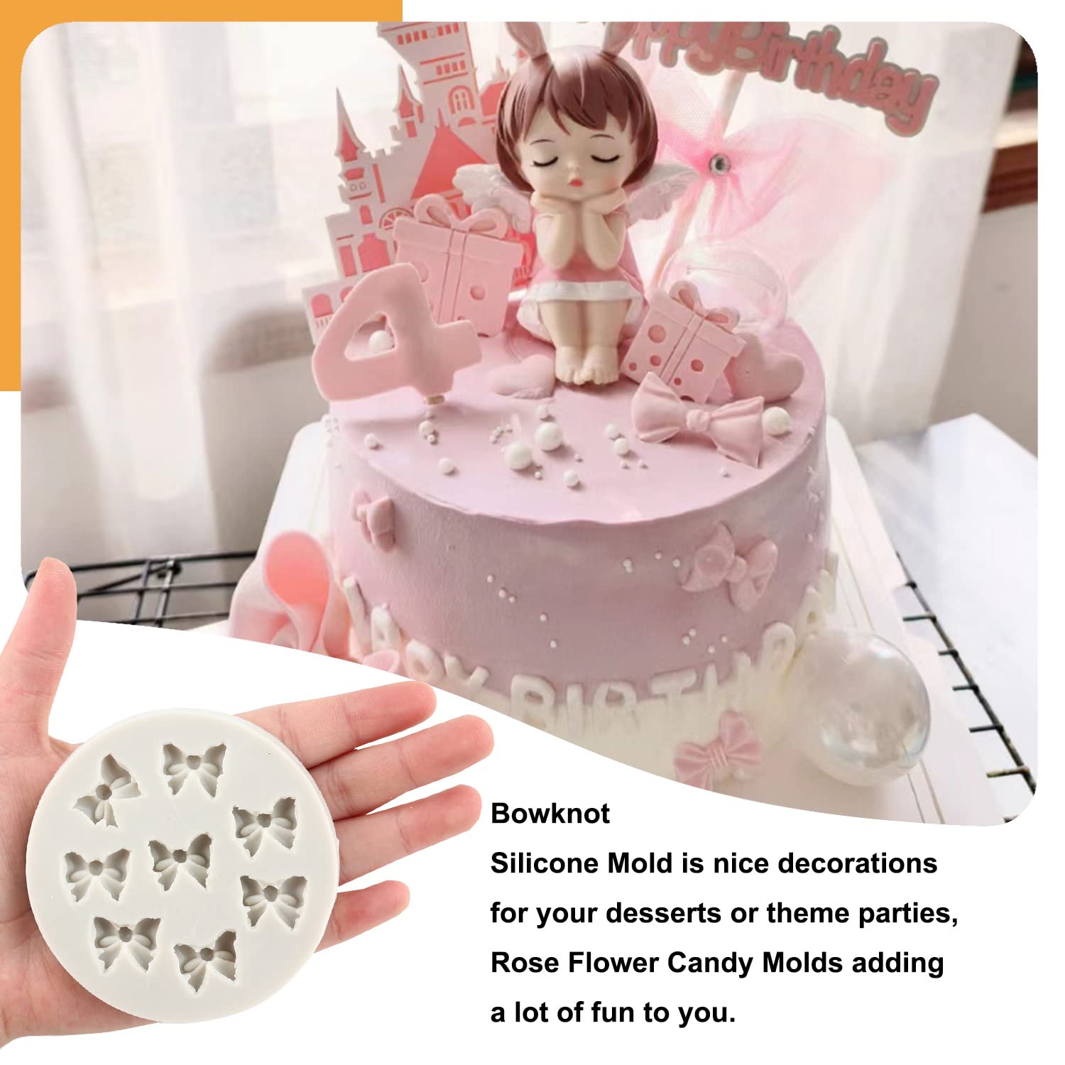 Sijiangmold Silicone Picture Frame Molds - Set Of 4 Vintage Fondant Chocolate Decorating Molds