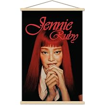 Trends International Jennie Ruby - Bite Wall Poster with Magnetic Frame, 34L x 22.4W, Print and Beechwood Hanger Bundle