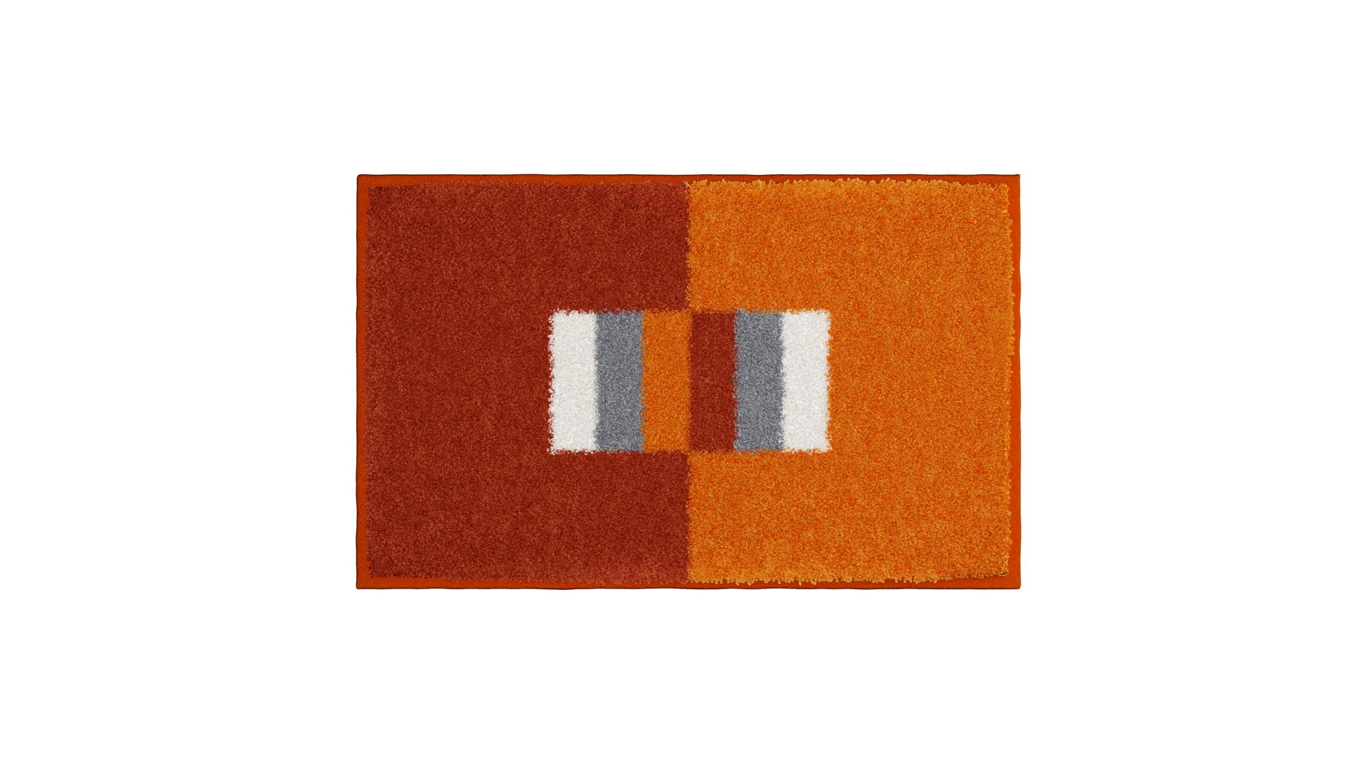 Tapis de bain CAPRICIO 50x80cm orange pour une salle de bain vitaminée