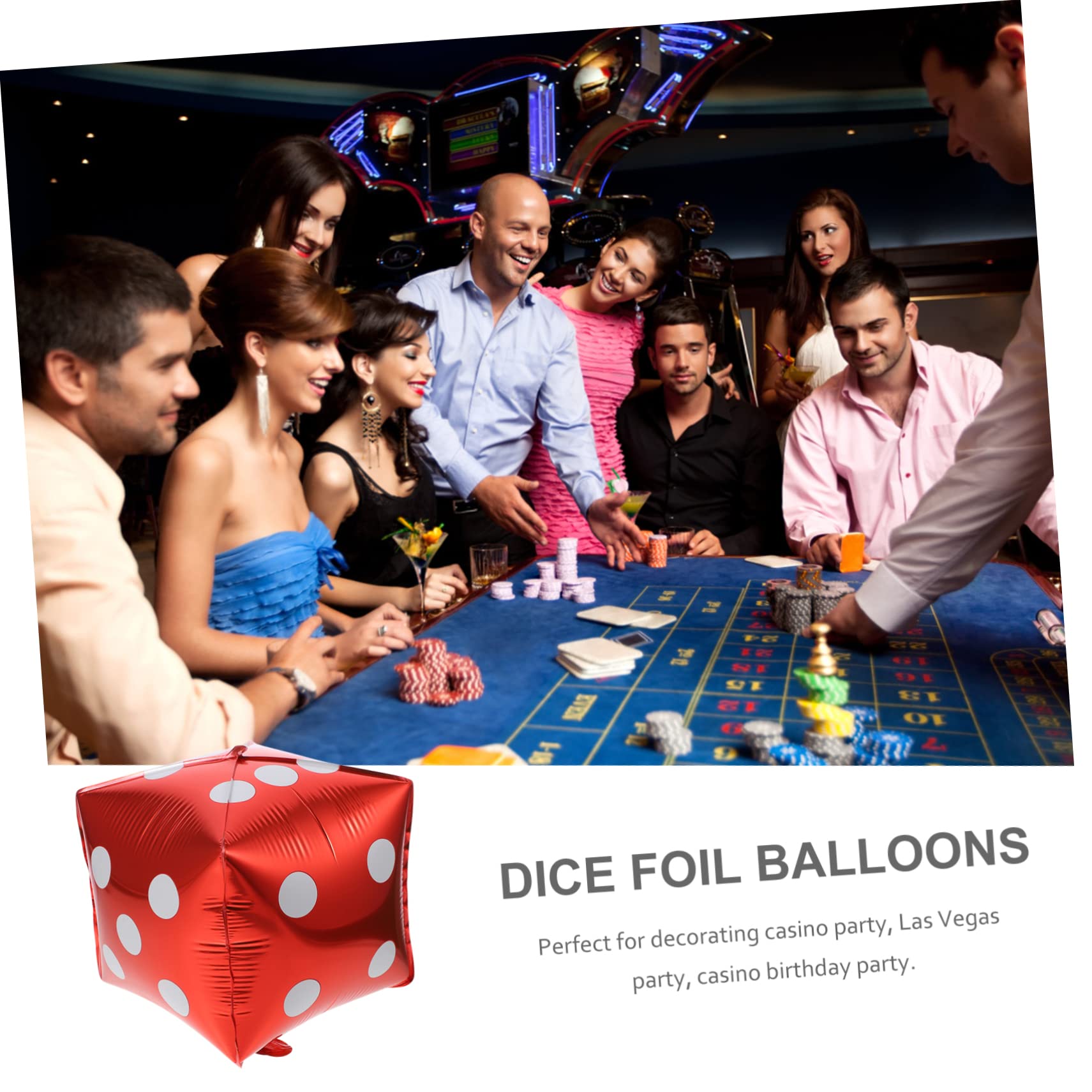 Abaodam 50stücke Würfel Luftballons Aluminium Folienballons Für -themenpartys Spielabende Und Dekorationen Für Und Außenanlässe