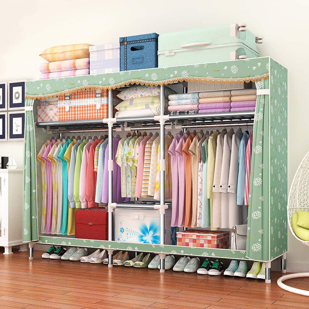 Armature en Acier Renforcé pour cette Garde-Robe en Tissu