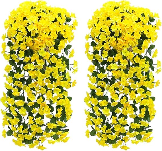 Fycooler Wall Plants Wisteria Artificial FlowersFake Wisteria Flowers