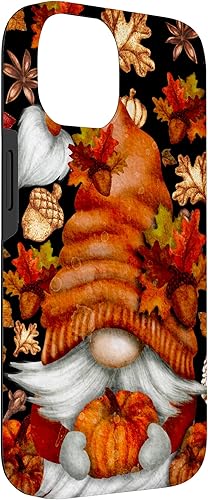 Miniatura 6 de Funda para iPhone 13 Pro Max con diseño de gnomo de Acción de Gracias, calabaza, árbol de otoño, hojas de otoño