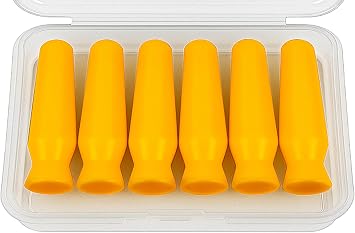 [6 Pack] Scleral Lens Inserter + Remover - Ventless Contact Lens Applicator for Hard/RGP Lenses, Scleral Lenses & Prosthetic Eyes Easy-Squeeze Suction Tool, Upgraded with Plastic Travel Case