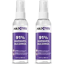 MaxTite 91% Isopropyl Alcohol - 2.3 fl oz Spray, 2 Pack - Made in The USA