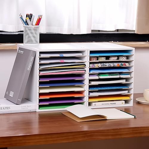 Miniatura 7 de Organizador de papel de construcción de 9 x 12, clasificador de archivos ajustable de 10 niveles para papel A4, organizador de escritorio de 8.5 x
