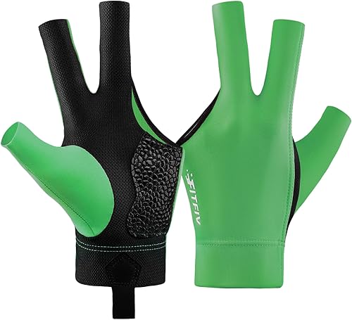 Miniatura 7 de Guante de billar profesional de 3 dedos para mano izquierda, guantes de billar para hombres y mujeres Negro,Azul,Verde,Rosa claro,Azul