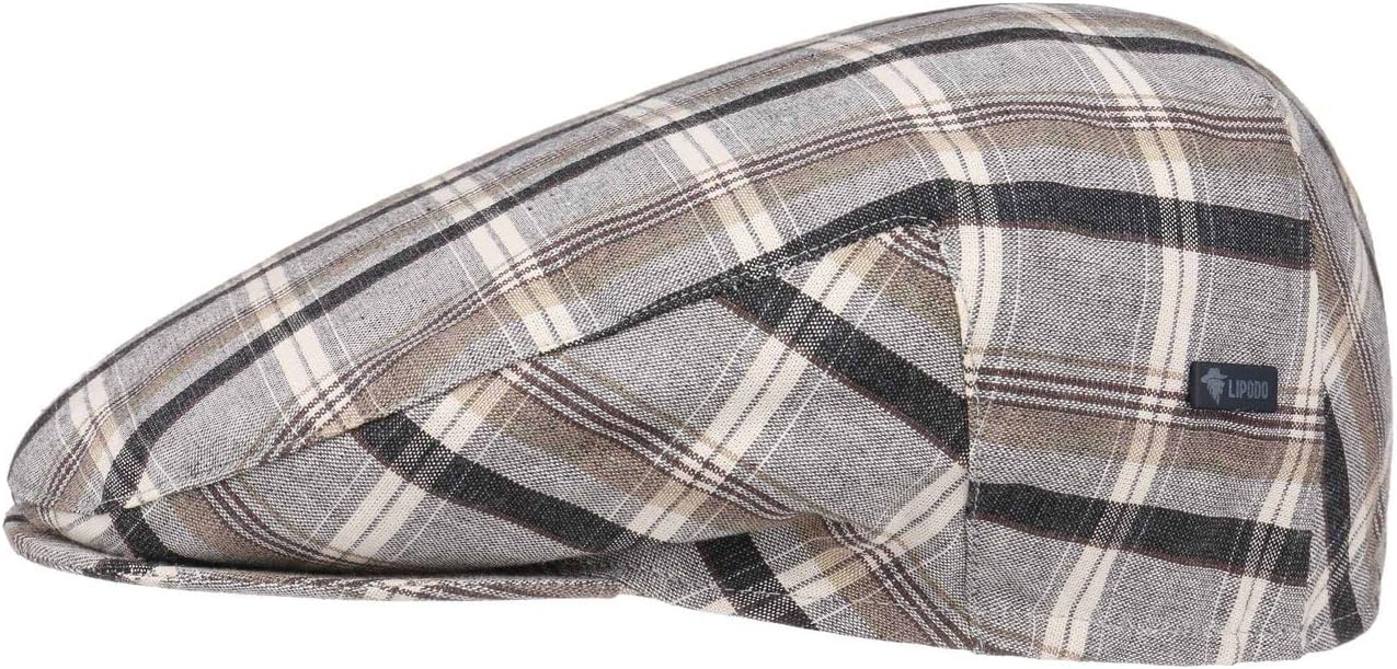 Lipodo Inglese Cotton Flat Cap Made in Italy Men Women Spring Summer