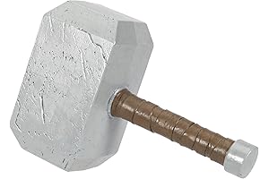 MARVEL Thor Official Halloween Costume Accessory - Plastic Costume Hammer with Brown Handle