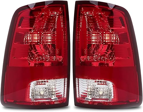 PIT66 Luces traseras rojas derechas sin bombillas compatibles con Dodge Ram 2009-2018 15002010-2018 Dodge Ram 25002010-2018 Dodge Ram 35002019-2020
