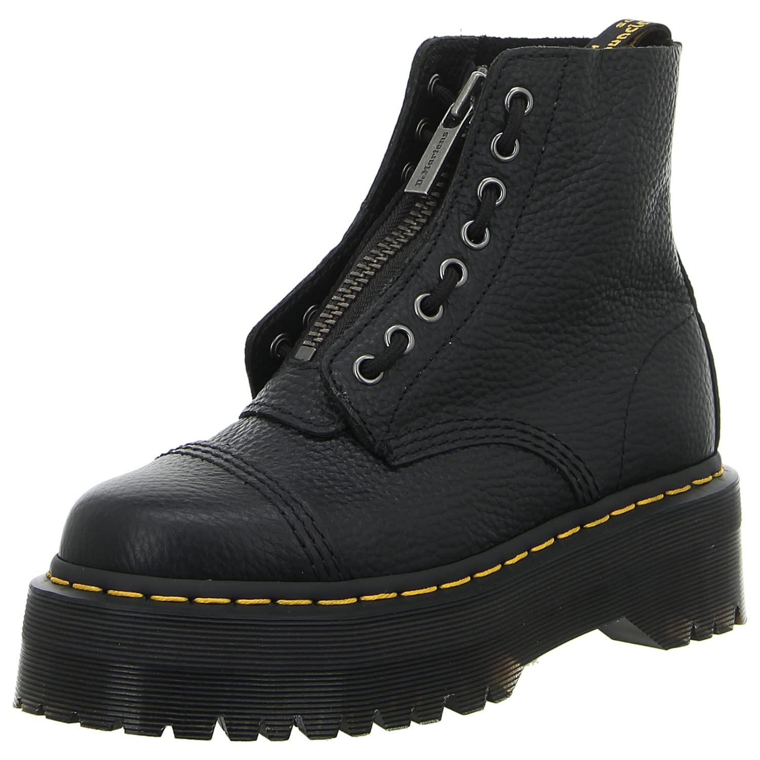Dr. Martens Femme Sinclair Shoes, Black Milled Nappa, 40 EU