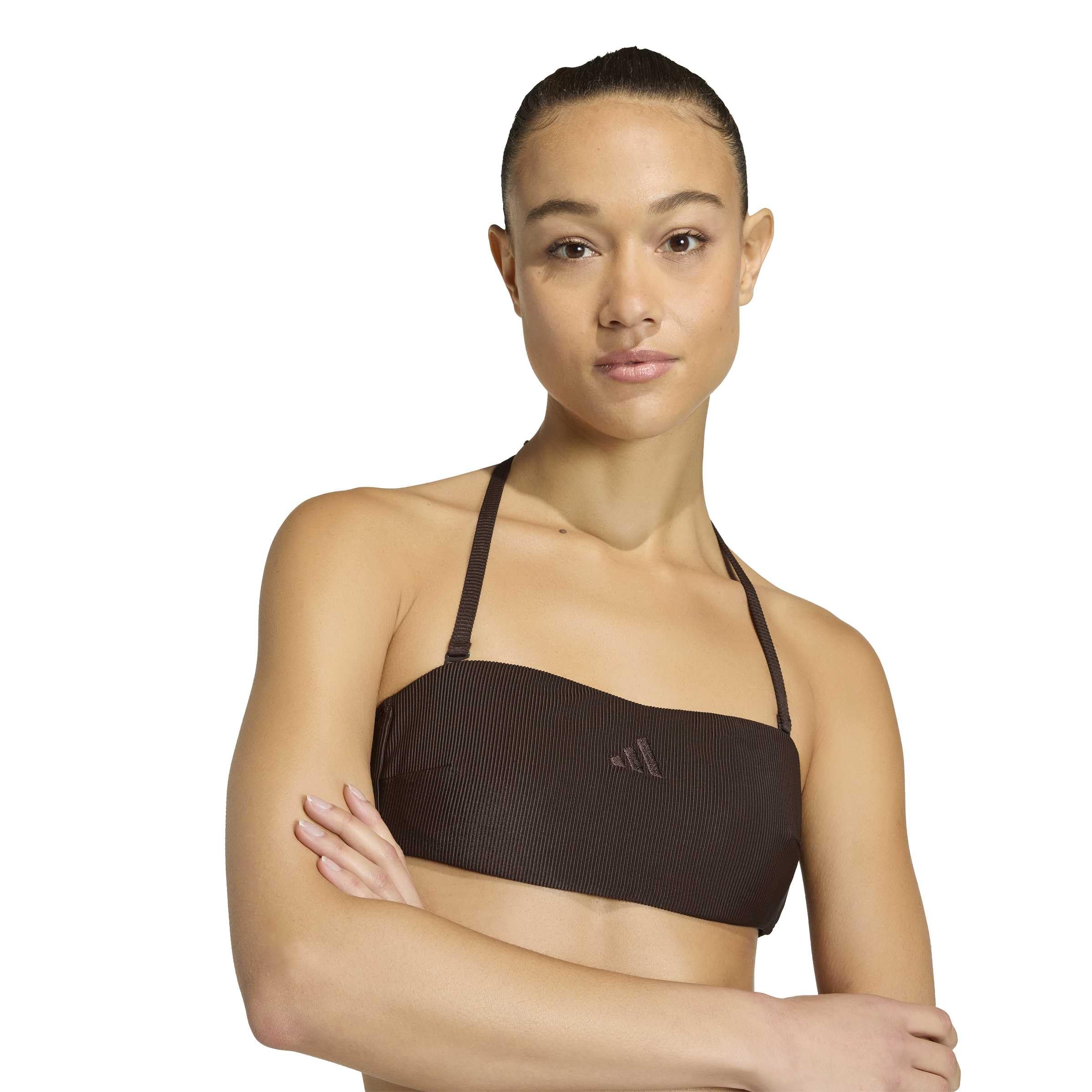 adidas Women's Haut de Bikini Bandeau matelassé côtelé Iconisea