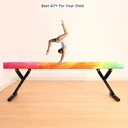 Miniatura 12 de MARFULA Viga de equilibrio ajustable de 8 pies de altura ajustable para niños y adolescentes de todos los niveles de gimnasia, equipo de gimnasia