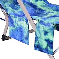 Vista 4 de Funda para silla de playa con bolsillos laterales, funda de microfibra para tumbona, piscina, tomar el sol, jardín, playa, hotel, fácil