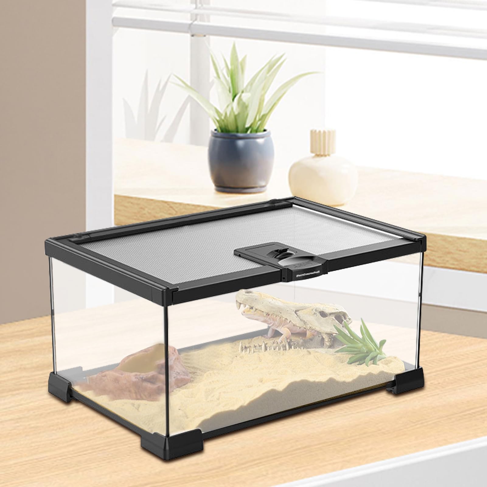 Terrario Reptiles Jaula Portátil Segura para Tortugas