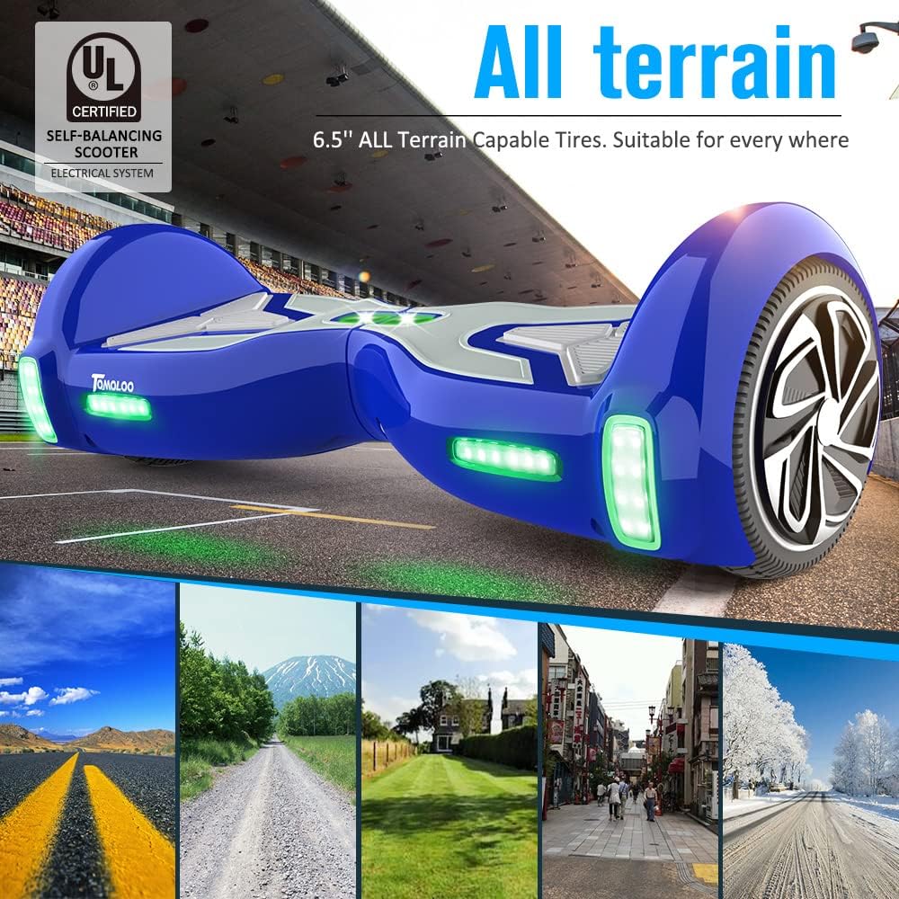 Up To 40% OFF TOMOLOO Music-Rhythmed Hoverboard for Kids and Adult Two-Wheel Self-Balancing Scooter- UL2272 Certificated with Music Speaker- Colorful RGB LED Light 50% Off Discount TOMOLOO Music-Rhythmed Hoverboard for Kids and Adult Two-Wheel Self-Balancing Scooter- UL2272 Certificated with Music Speaker- Colorful RGB LED Light