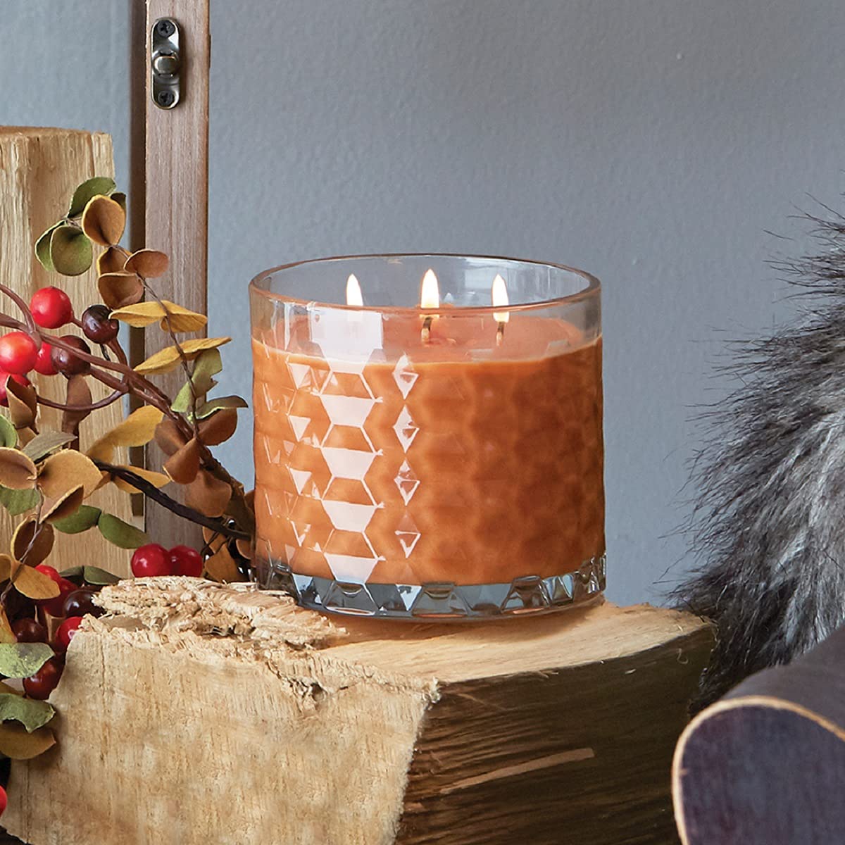 Root Candles Honeycomb - Vela perfumada de mezcla de cera de abeja, 1 EA, sidra caliente