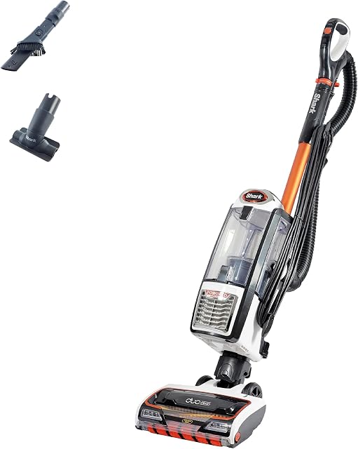 Shark Upright Vacuum Cleaner [NZ801UK] Powered Lift-Away with Anti-Hair Wrap Technology, White & Orange