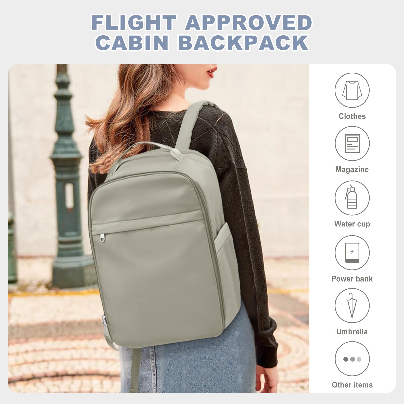 SZLX Borse da Viaggio 45x36x20 Zaino Easyjet Donna Zaino Ryanair 40x20x25 Bagaglio a Mano Zaino impermeabile uomo trekking, Borsa da Viaggio Cabina aereo Zaino per Laptop con Porta di ricarica USB