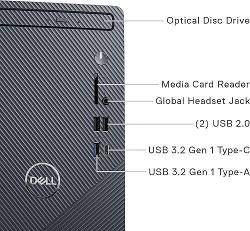 Miniatura 5 de Dell Inspiron Desktop  Intel i5-13400 de 10 núcleos  Gráficos Intel Iris Xe  DP  WiFi 6  DVD  48GB DDR4 2TB M.2 SSD + 1TB HDD  Win11 Pro  Fuente de