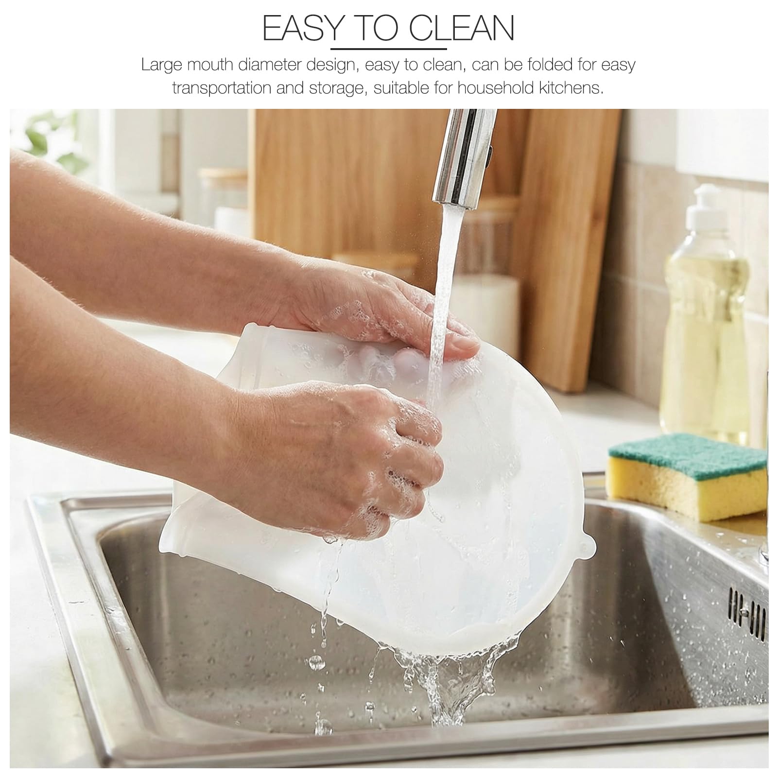 Silicone Kneading Bag - Bread & Pastry Mixing -3