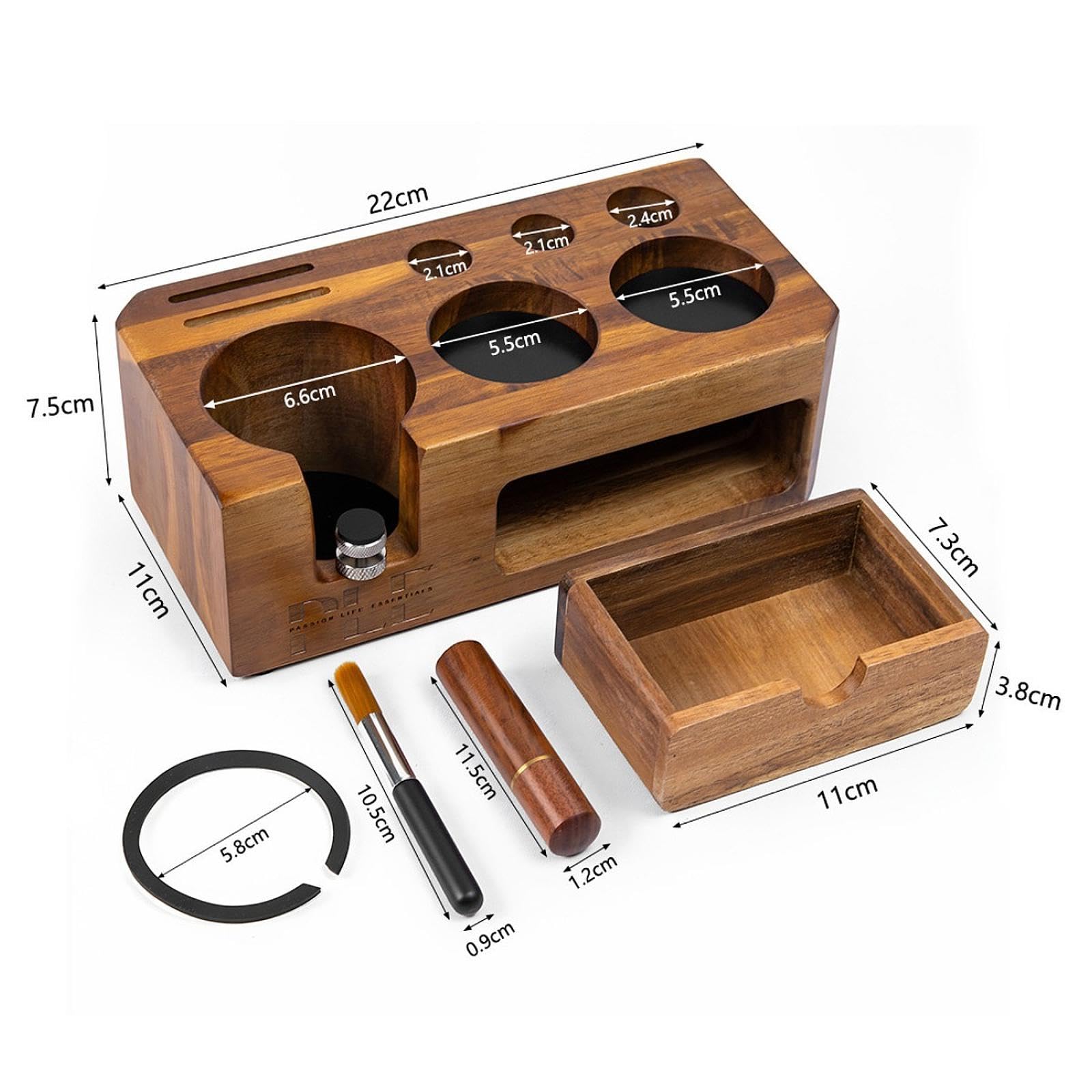 Soporte para Prensador de Café, Alfombrilla de Madera para Prensar, Ideal para Cafeterías Y Cafés.