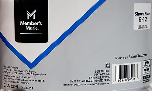 Miniatura 4 de Member's Mark Calcetines altos, talla de zapato 6-12