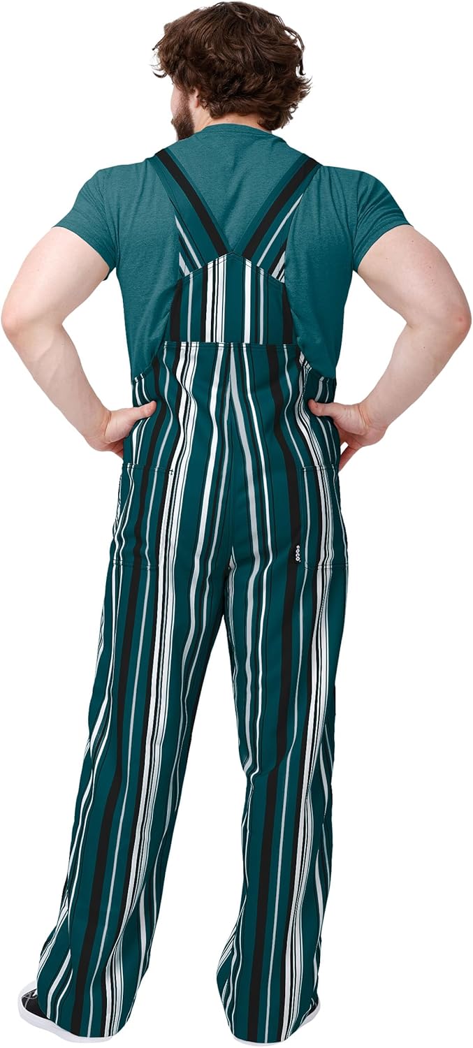 FOCO Tampa Bay Buccaneers NFL Mens Creamsicle Plaid Bib Overalls - 3XL