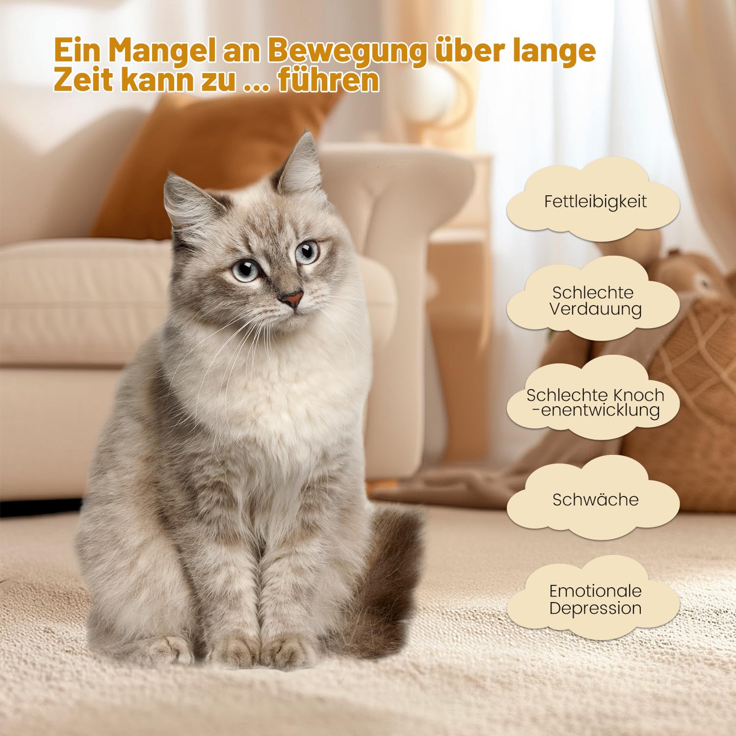 100cm Katzenlaufrad Indoor, großes Katzenrad aus Holz mit Teaser, leises Laufrad für Katzen 2-22kg, Katzen Treadmill mit Sicherheitsschloss & Rutschfester Lauffläche, für Wohnung und Haus, Gelb