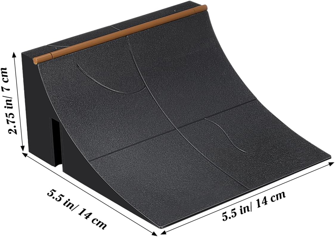 UPKOCH Fingerboard Ramp Fingerboard Obstacles Skateboard with Plastic Ramp Parts Mini Finger Skateboard Obstacle Set for Play Coordination Practice Family Fun