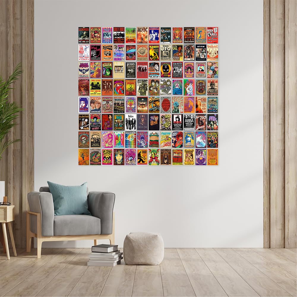 Amazon.com: 100 Vintage Unique 4x6 inch Rock Band Posters, 70s 80s