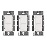 Caseta Original Smart Light Switch (Lutron Smart Hub Required), for Home, LED Lights, and Fans, 6 Amp, Single-Pole/3-Way, Neutral Required, PD-6ANS-WH 3 Pack, White