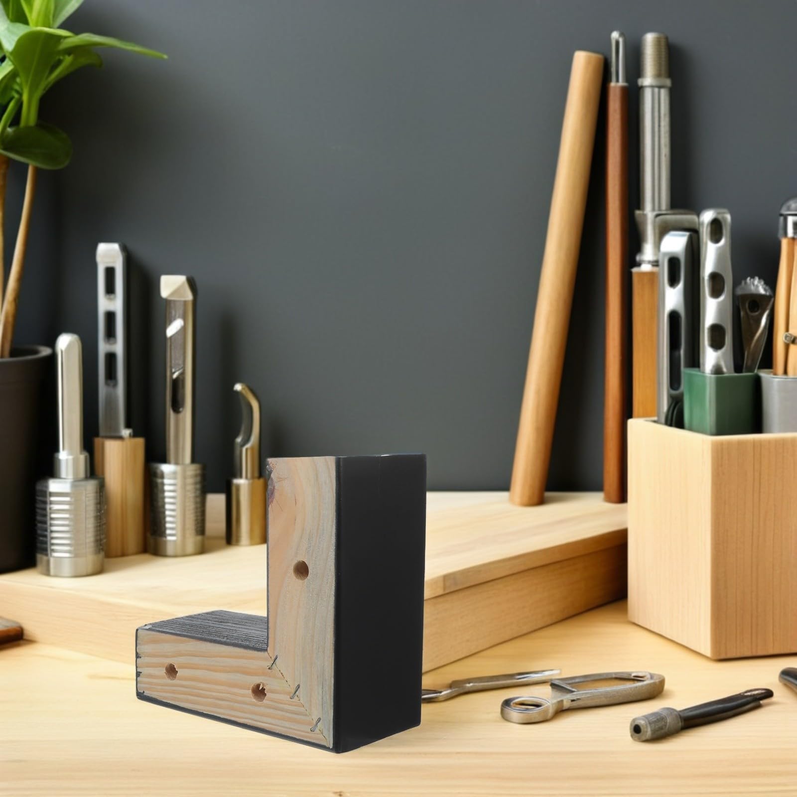 SUPVOX Gambe Angolari in Legno Massiccio per Divano, 8cm, Nero