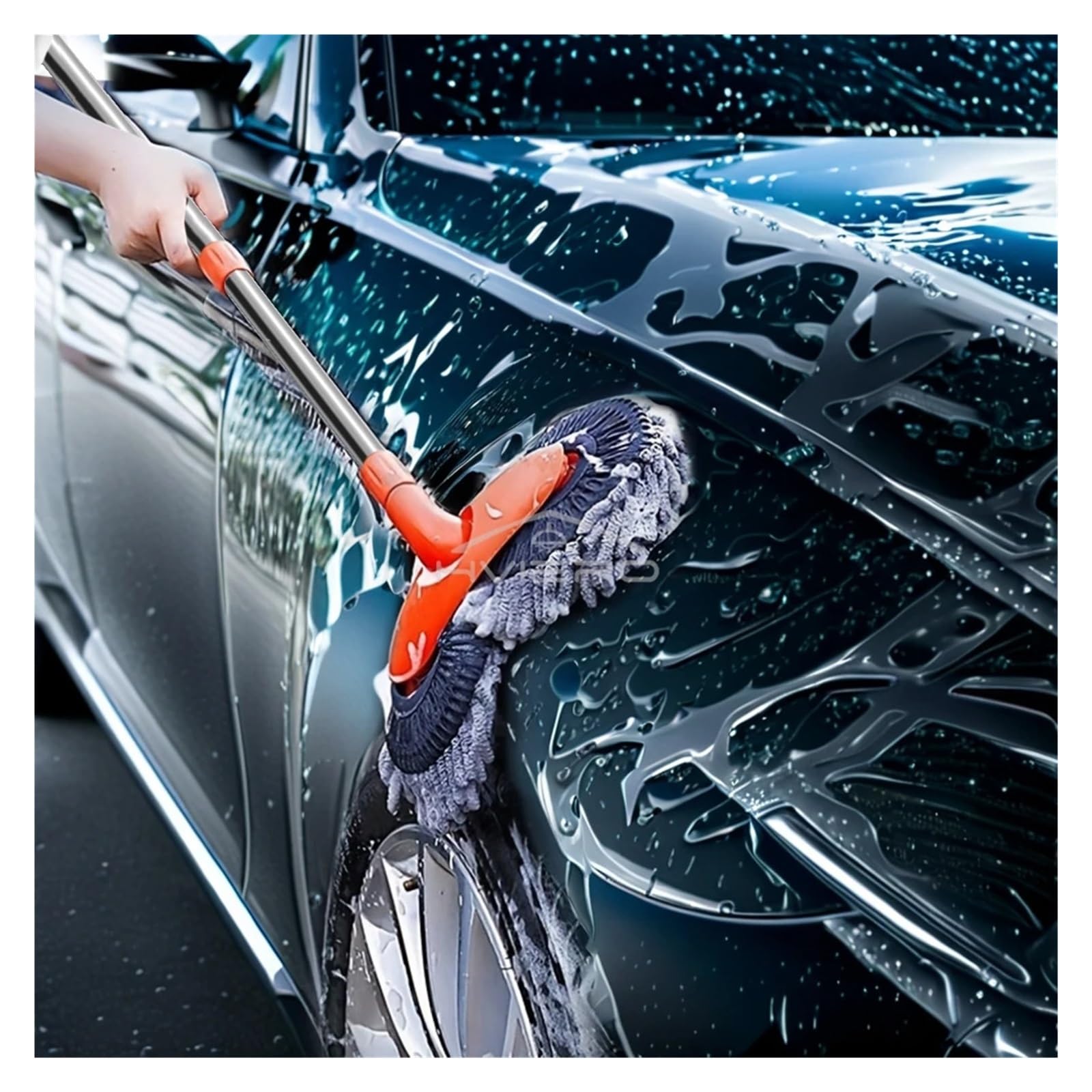 Auto Reinigung Waschen Mehrzweck Mopp Schwamm Wischen Hause Werkzeuge Universal Sauber Zubehör(2 section pole)