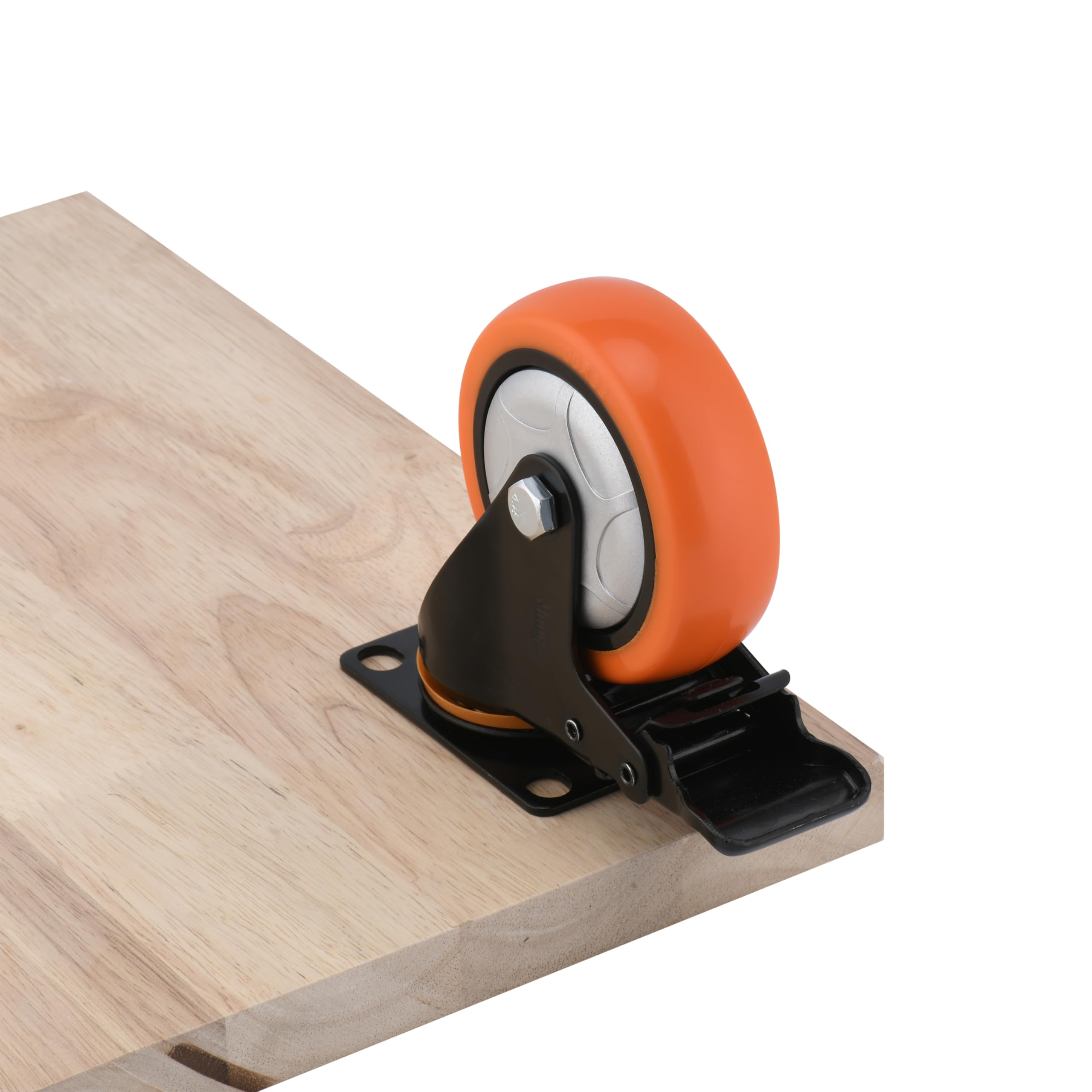 Moogiitools Ruedas Giratorias,Ruedas para Muebles Pesados con 4 Freno,4 Ruedas que No Dejan Marcas de Alta Resistencia - Ruedas Giratorias para Palets Engomadas (100mm-Hasta 800KG)