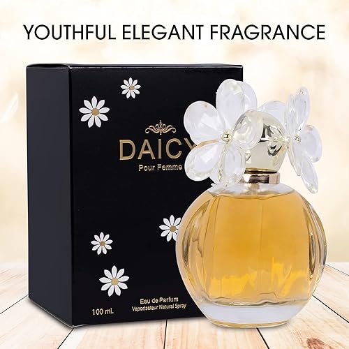 Miniatura 4 de NovoGlow DAICY POUR FEMME - Eau de Parfum en espray para mujer, conjunto diario casual de colonia con bolsa de gamuza de lujo, bayas silvestres