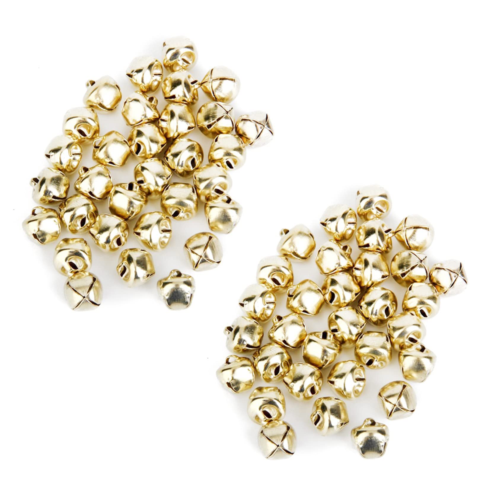 Hndhbfgrt Metal Jingle Bells for Jewellery Making Craft 10mm Pack Of 200Pcs Golden