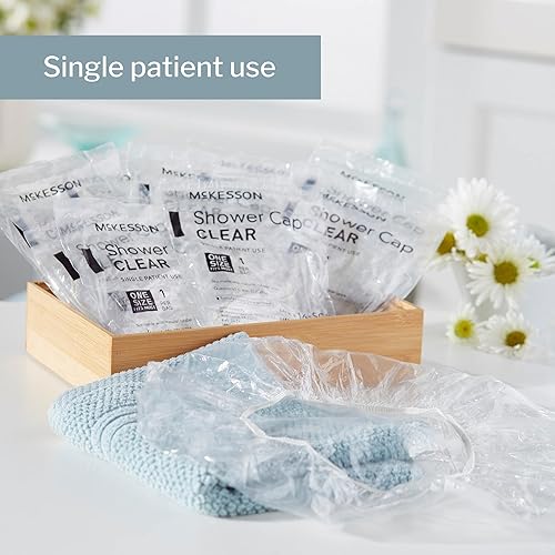Miniatura 5 de McKesson Gorro de ducha, uso individual para pacientes, transparente, talla única, 200 unidades