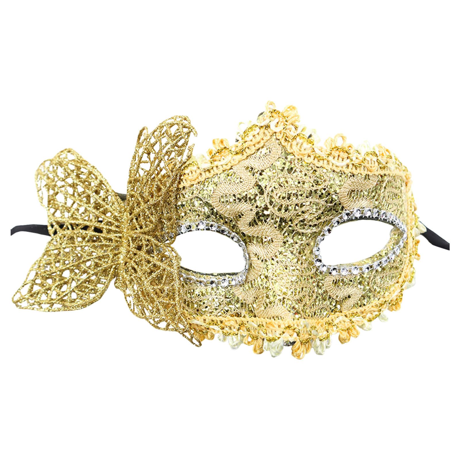 Masquerade Mask for Women,Carnival Masks,Ball Masquerade Party Face Guard,Mardi Gras Decorations (Gold)