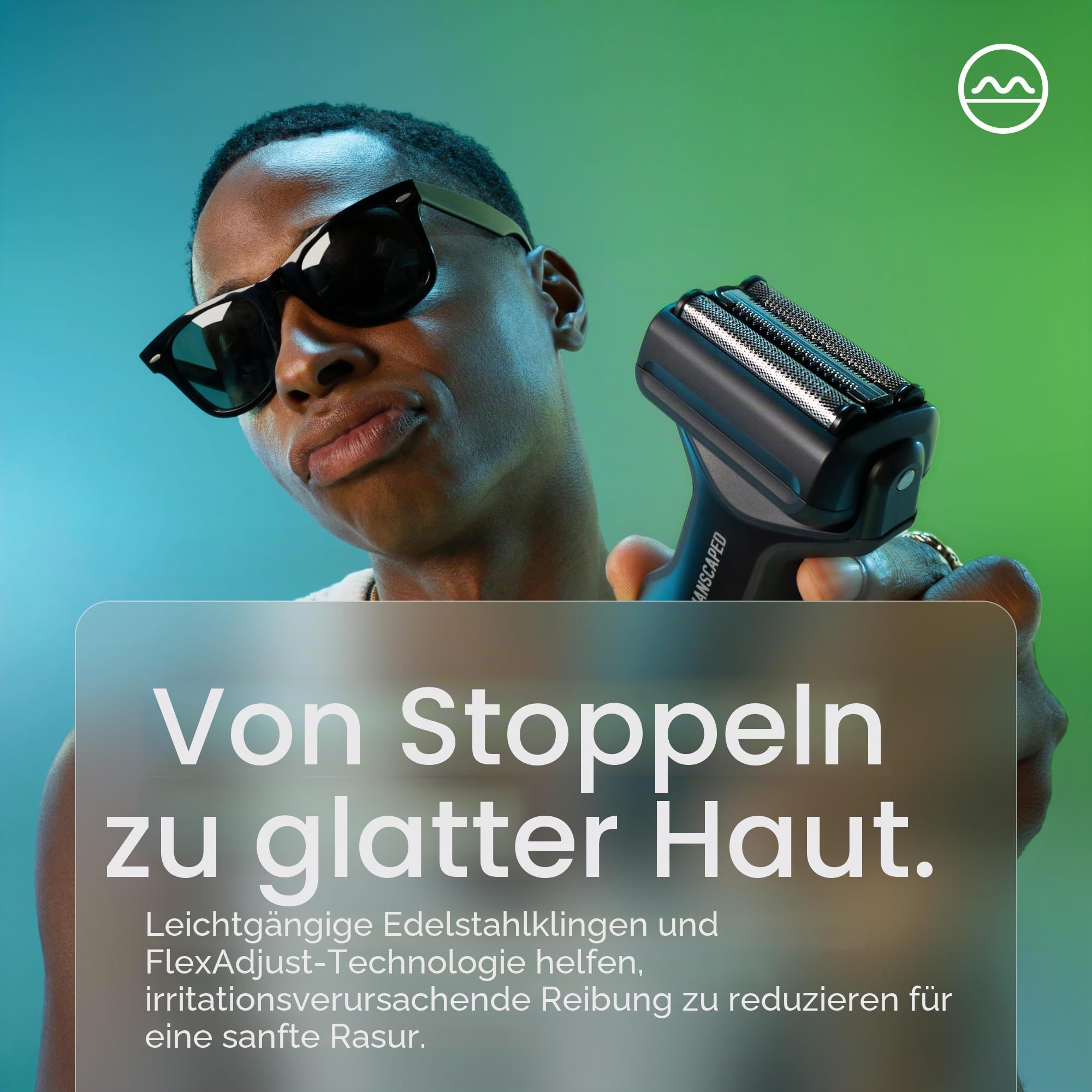 MANSCAPED® The Chairman™ Plus Elektrischer Rasierer, zwei Klingenköpfe, SkinSafe®-Folie & Präzisions-Schneider, USB-C-Aufladung, sanft