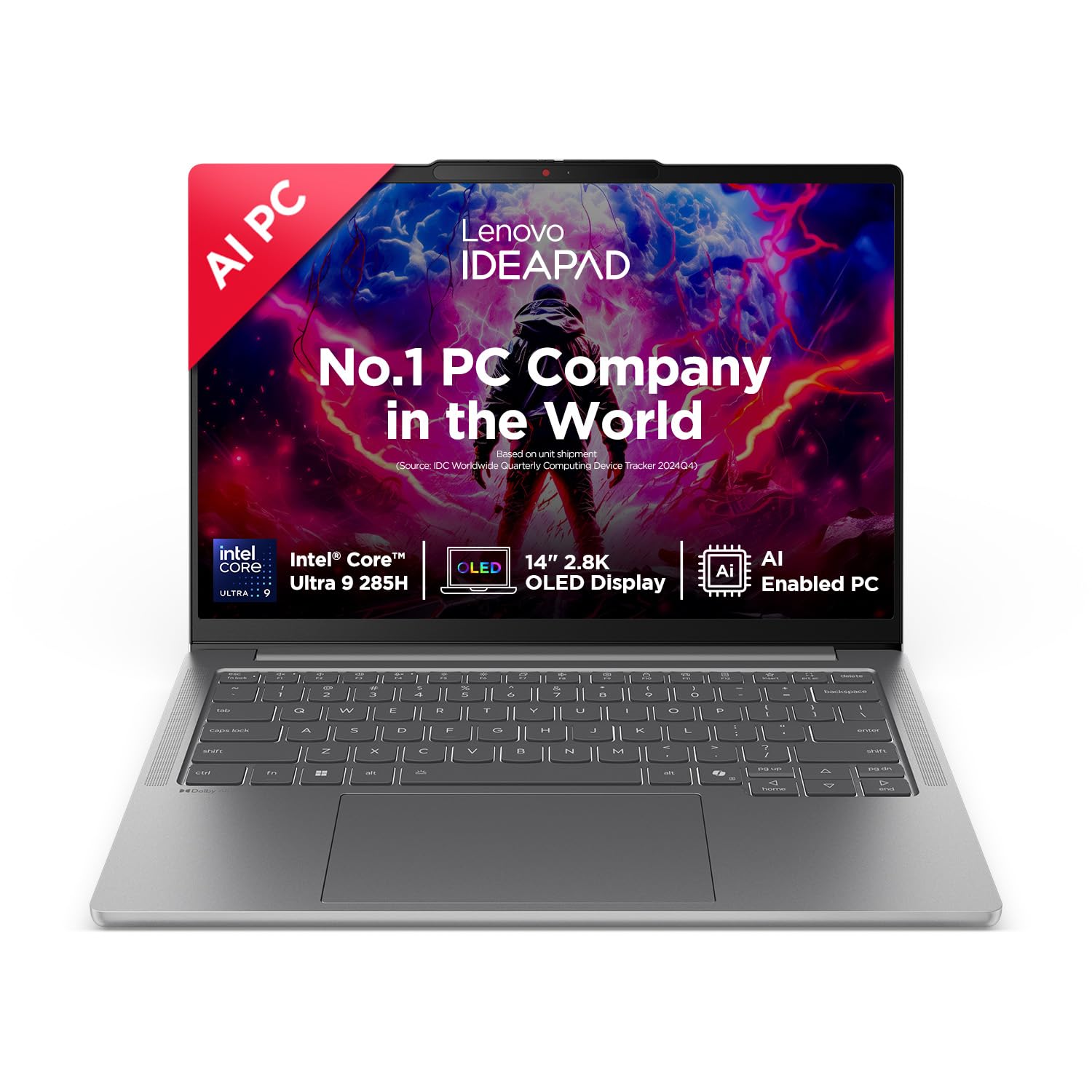 Lenovo IdeaPad Pro 5 Intel Core Ultra 9 285H (32GB RAM/1TB SSD/14 inch (36.83cm)/2.8K OLED/AI PC/Windows 11/Office Home 2024 AI Now/1Yr ADP Free/3 Mon. Game Pass/Grey/1.4Kg), 83JK000AIN